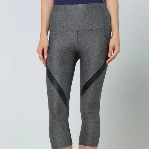 PUMA Heathered Gray PWRSHAPE 3/4 Capri Training Leggings – Women’s Medium (EUC) - Picture 8 of 14